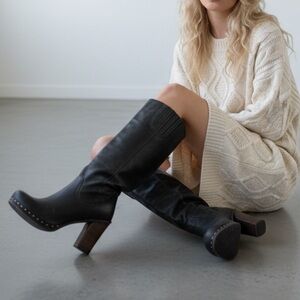 Felmini Distressed Leather Boots Made In Portugal
